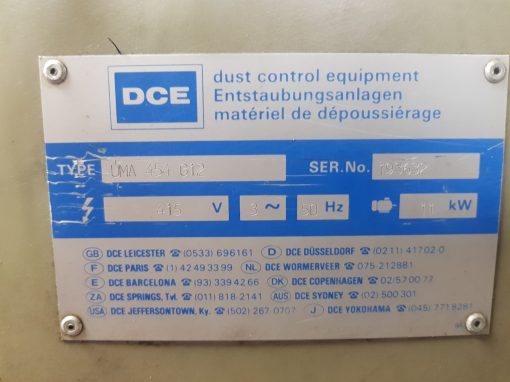 SOLD / DCE UMA 454 G12 Dust Extraction Unit - Image 4