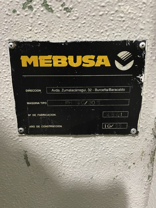 SOLD / Mebusa 40.20S Hydraulic Upstroke Pressbrake - Image 2