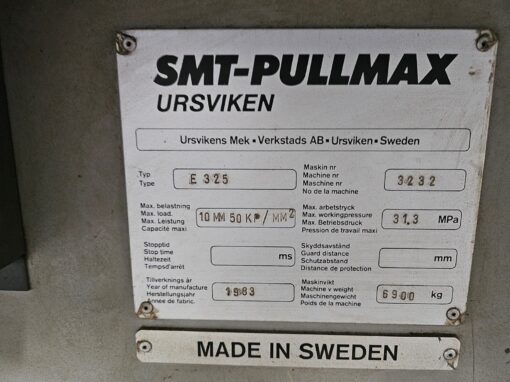 SMT Pullmax Ursviken E325 2.5m x 10mm Hydraulic Shear - Image 3
