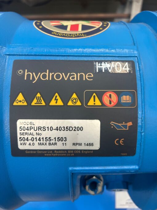 Hydrovane HV04 / 504PURS 10 Rotary Vane Compressor - Image 9